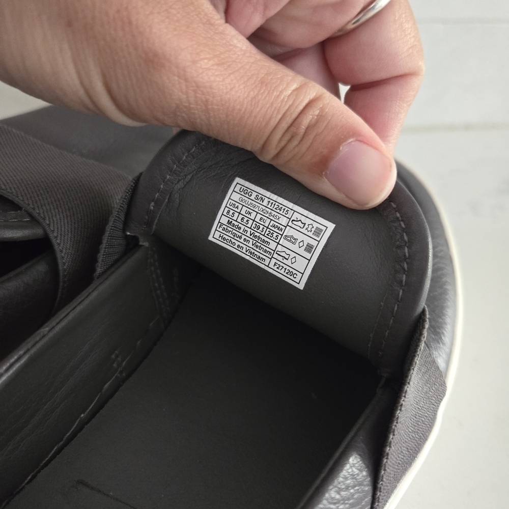 Ugg Chayze Sneaker Leather Slip-On Platform Loafer Charcoal Gray Womens Size 8.5 - Picture 10 of 10